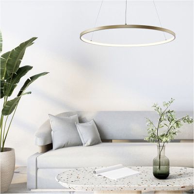 Suspension dorée design, Kubra, 28W, blanc chaud à froid réglable LED