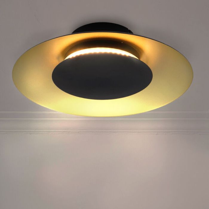 Lampe plafond dorée moderne, Denyse, 15W, 3000K LED
