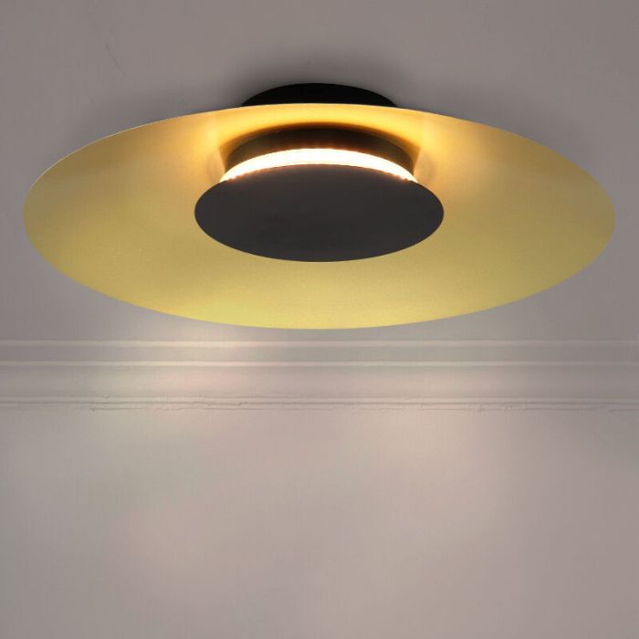 Lampe plafond dorée moderne, Denyse, 15W, 3000K LED