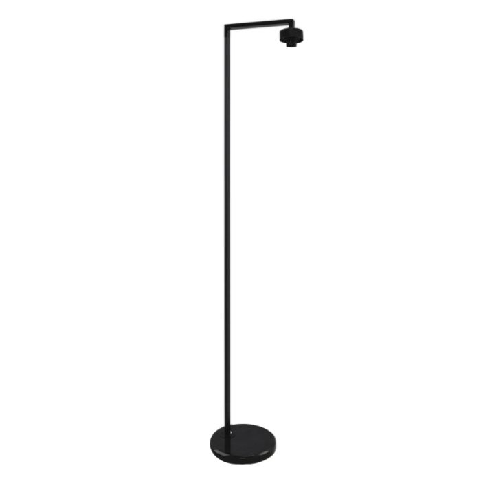 Lampadaire sans abat-jour noir en aluminium, Rika