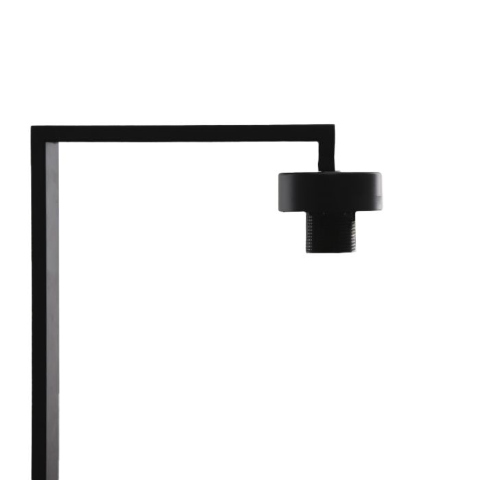 Lampadaire sans abat-jour noir en aluminium, Rika