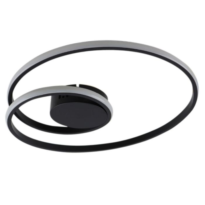 Plafonnier noir moderne, Levy, 20W, 2700K LED, gradable en 3 étapes