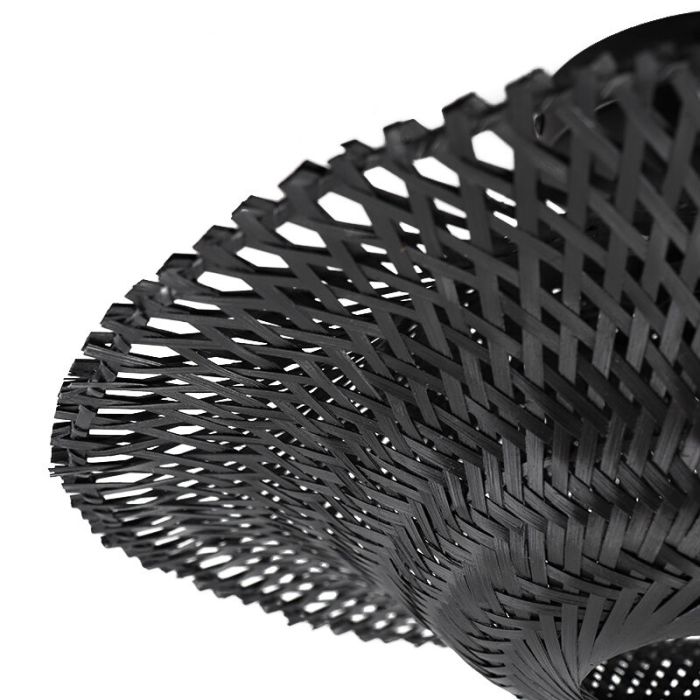 Lampe plafond en rotin noire, Cordoba