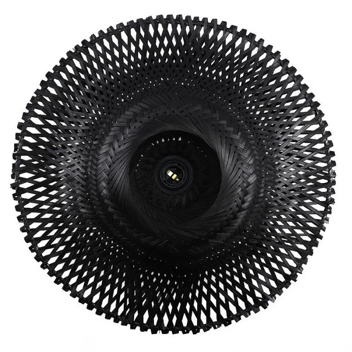 Lampe plafond en rotin noire, Cordoba
