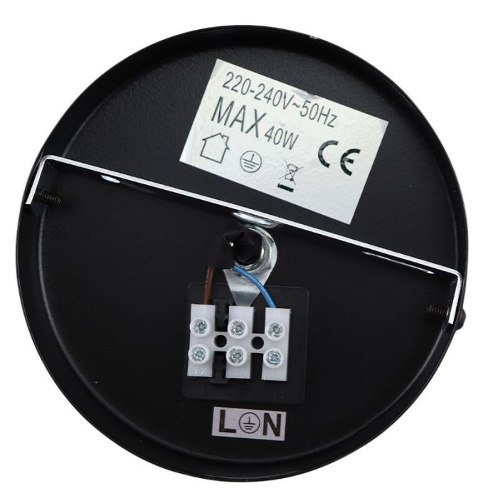 Lampe plafond en rotin noire, Cordoba