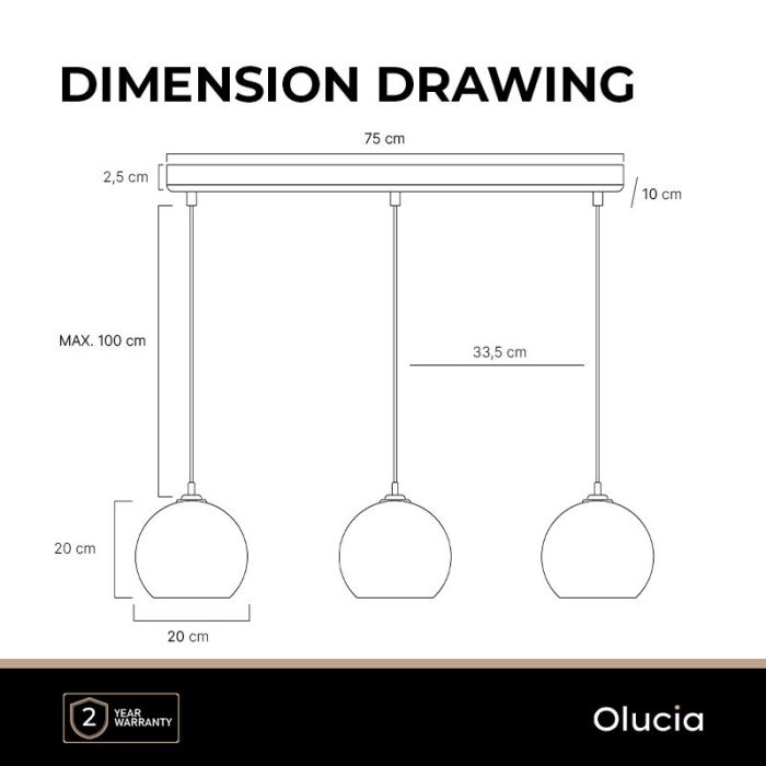 Suspension ambre design, Giada