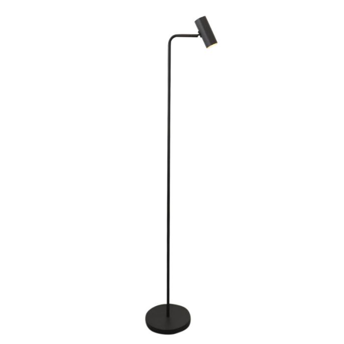 Lampadaire noir moderne, Carlos, avec interrupteur