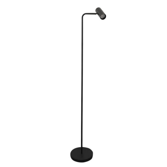 Lampadaire noir moderne, Carlos, avec interrupteur