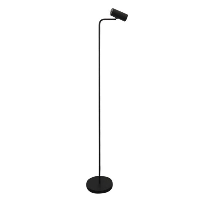 Lampadaire noir moderne, Carlos, avec interrupteur