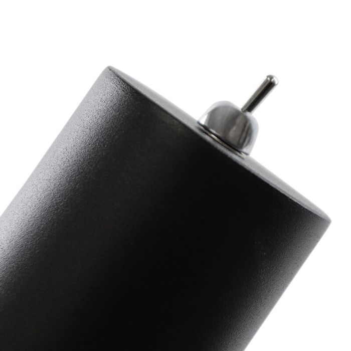 Lampadaire noir moderne, Carlos, avec interrupteur