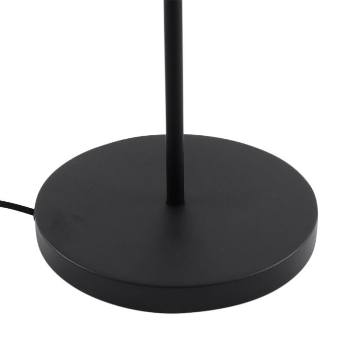 Lampadaire noir moderne, Carlos, avec interrupteur