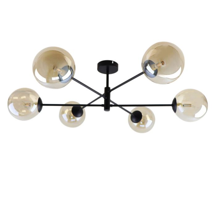 Plafonnier noir moderne, Remo