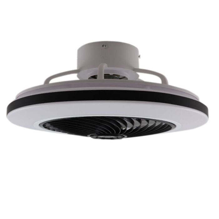 Ventilateur de plafond noir moderne, Hale, 40W, 3000K LED, avec télécommande