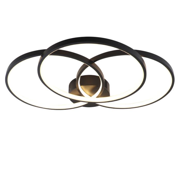Lampe plafond noire design, Giorgio, 42W, 3000K LED