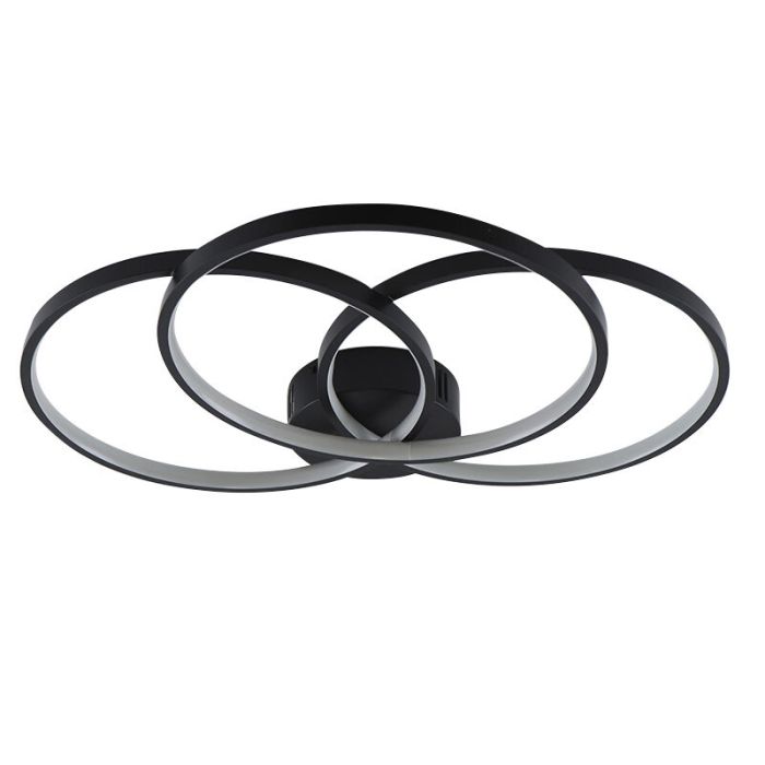 Lampe plafond noire design, Giorgio, 42W, 3000K LED
