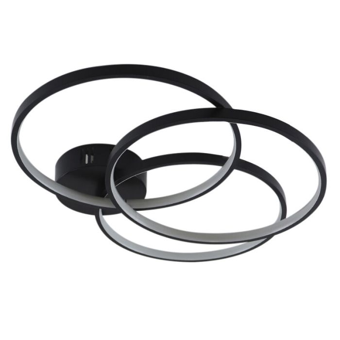 Lampe plafond noire design, Giorgio, 42W, 3000K LED