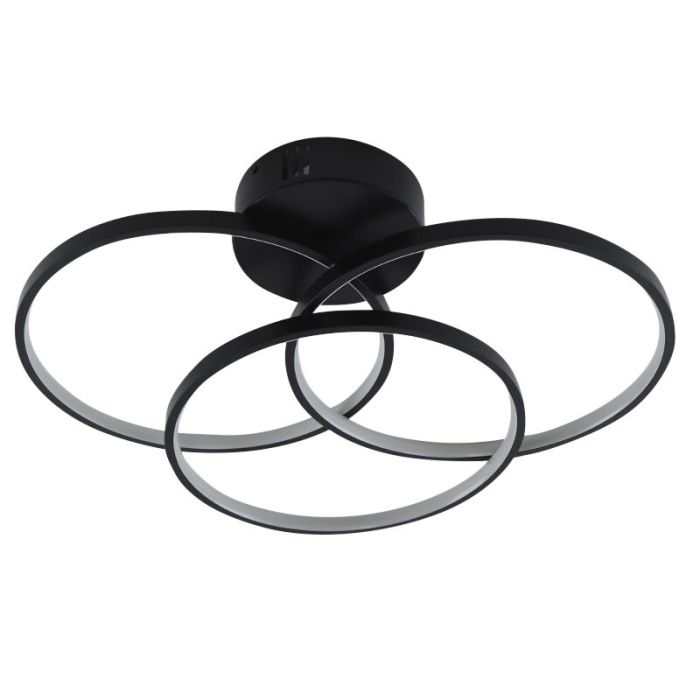 Lampe plafond noire design, Giorgio, 42W, 3000K LED
