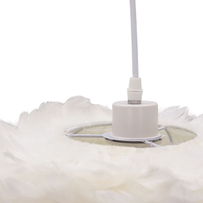Suspension blanche en tissu, Suzie