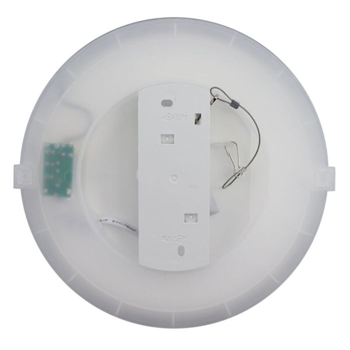 Plafonnier salle de bain blanc en plastique, Shivani, 15W, 3000K LED, IP44