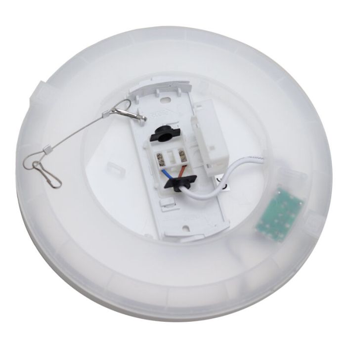 Plafonnier salle de bain blanc en plastique, Shivani, 15W, 3000K LED, IP44