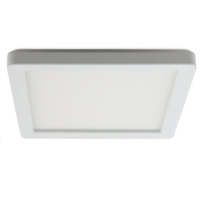 Plafonnier salle de bain blanc en plastique, Shivani, 15W, 3000K LED, IP44