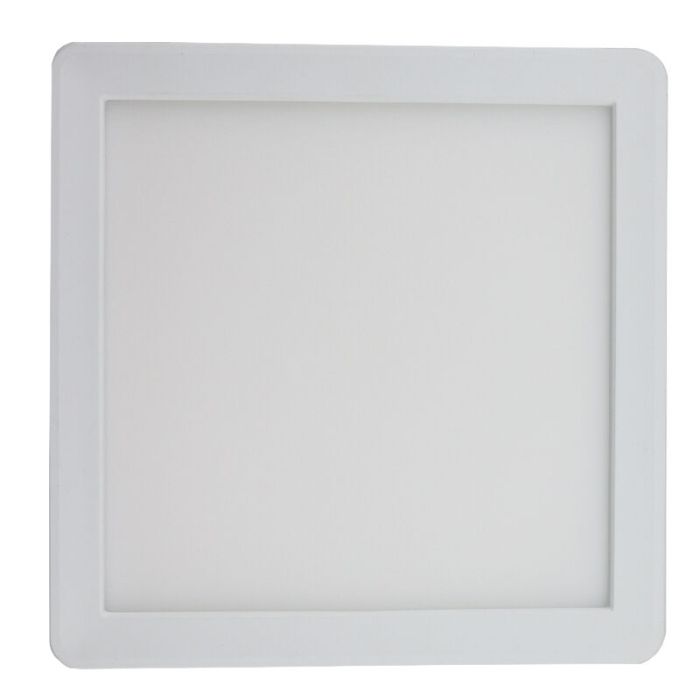 Plafonnier salle de bain blanc en plastique, Shivani, 15W, 3000K LED, IP44