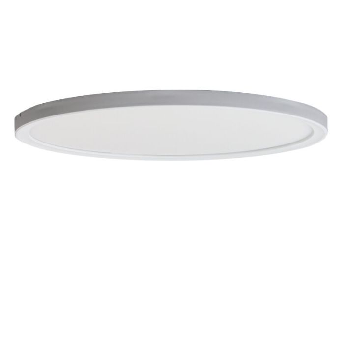 Lampe plafond blanche en plastique, Shona, 18W, 3000K LED, gradable en 3 étapes