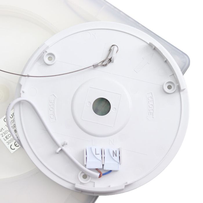 Lampe plafond noire en plastique, Shona, 18W, 3000K LED, gradable en 3 étapes