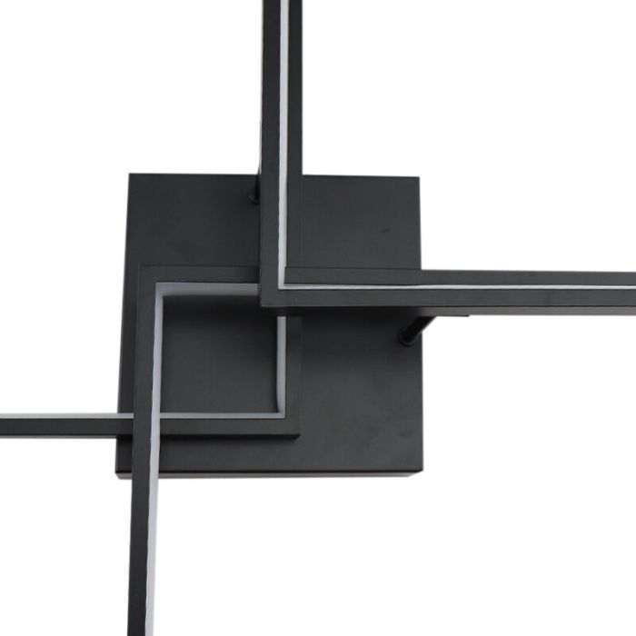 Lampe plafond noire moderne, Giorgio, 38W, 2700K LED, gradable en 3 étapes