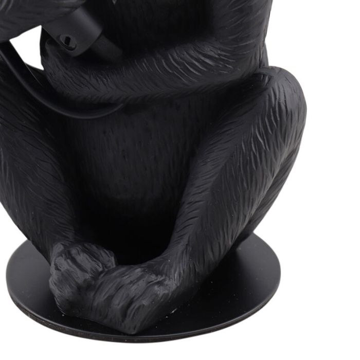 Lampe de table noire moderne, Monkey, avec interrupteur