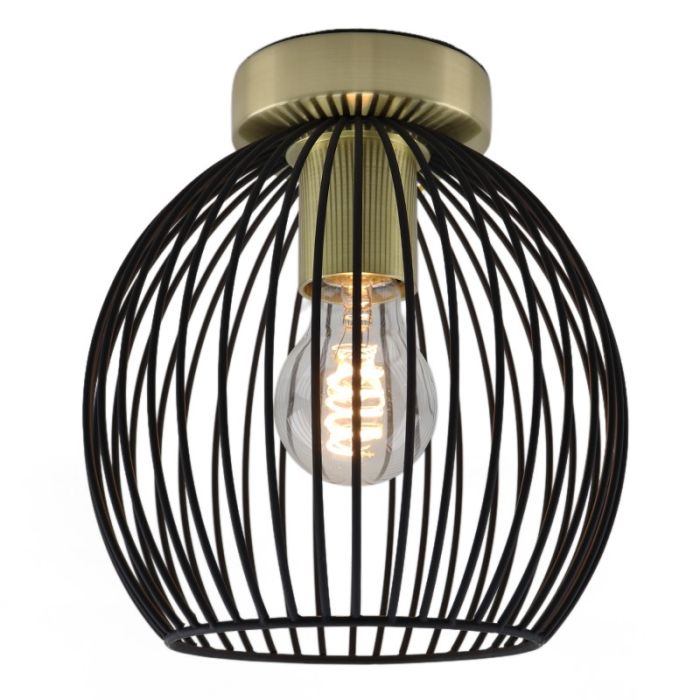 Lampe plafond dorée industrielle, Wiro
