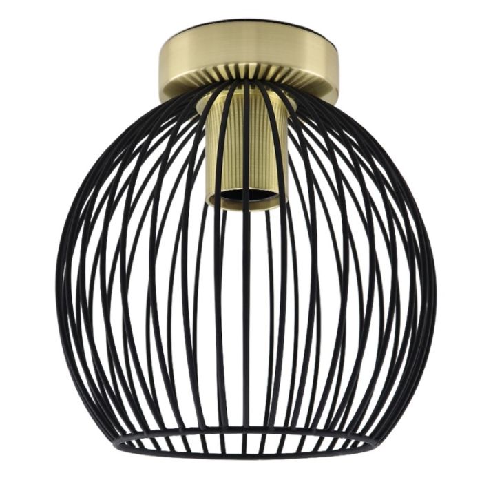 Lampe plafond dorée industrielle, Wiro