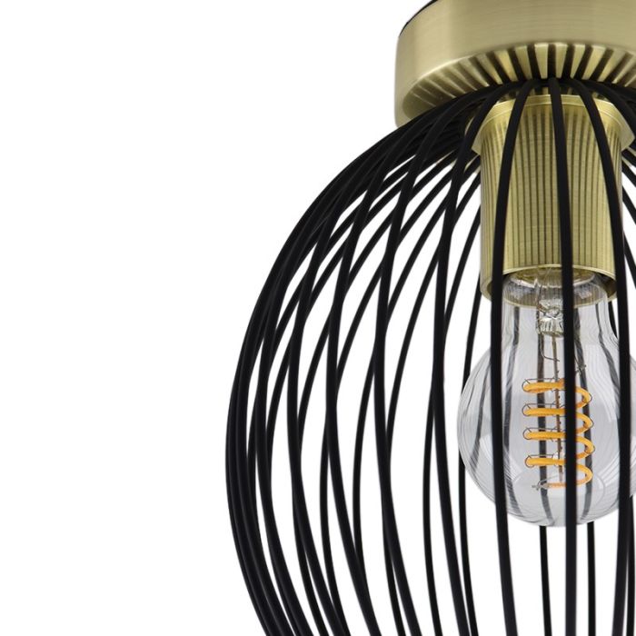 Lampe plafond dorée industrielle, Wiro