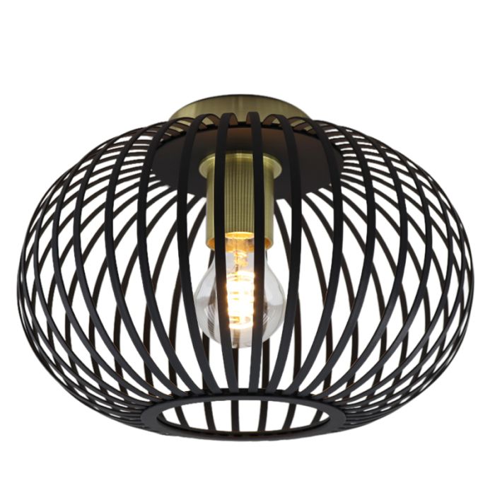 Lampe plafond dorée industrielle, Lieve