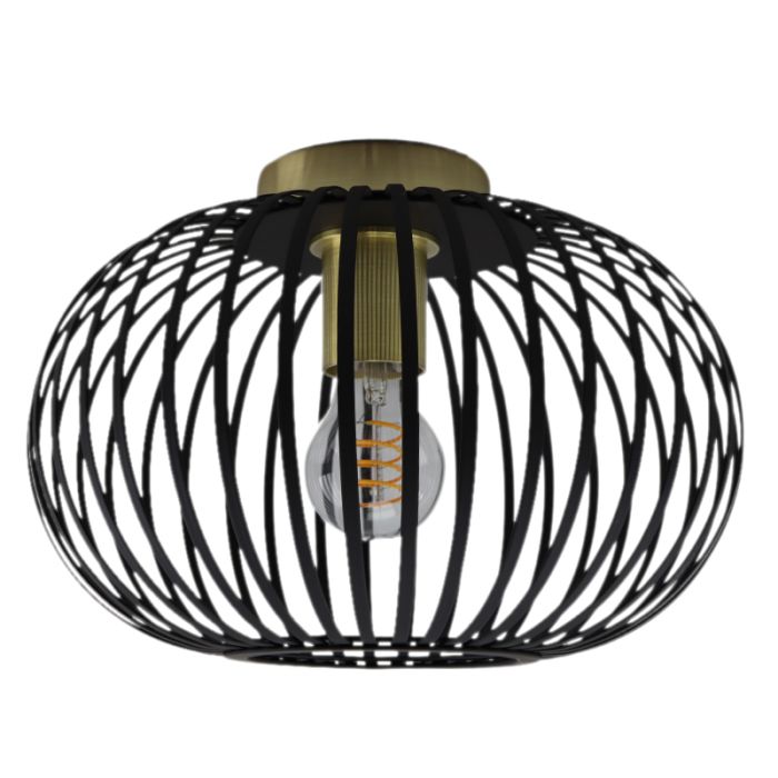Lampe plafond dorée industrielle, Lieve