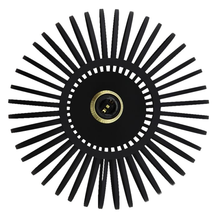 Lampe plafond dorée industrielle, Lieve