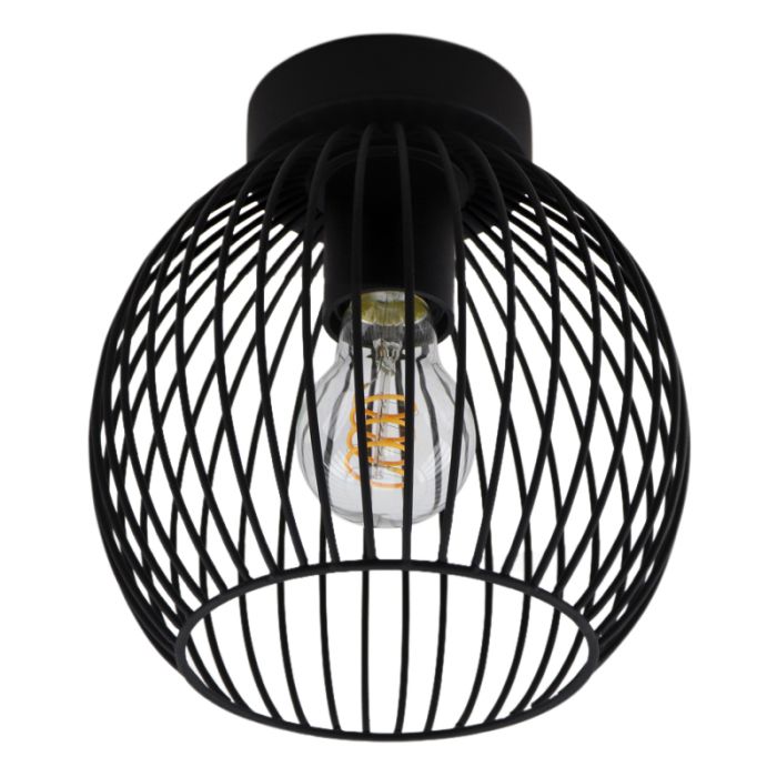 Lampe plafond noire industrielle, Wiro