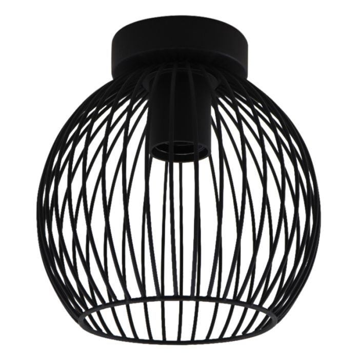 Lampe plafond noire industrielle, Wiro