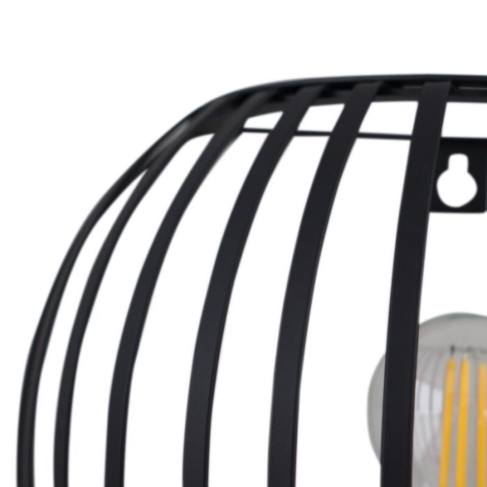 Applique murale noire industrielle, Lieve, avec interrupteur