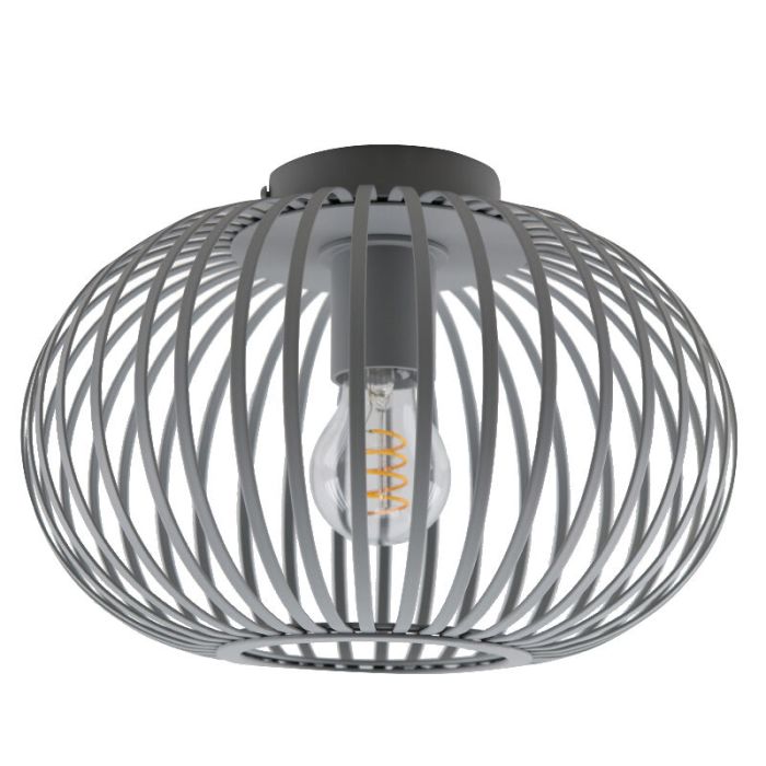 Lampe plafond grise industrielle, Lieve