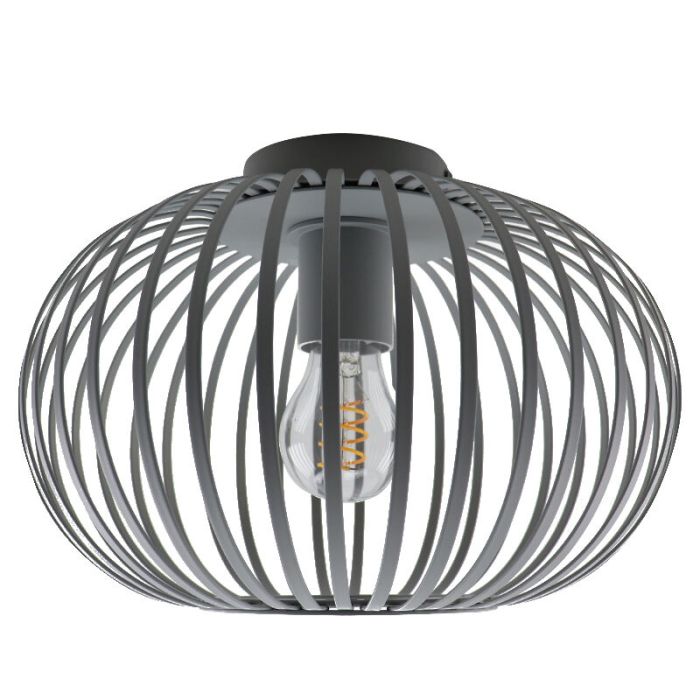 Lampe plafond grise industrielle, Lieve