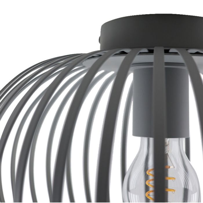 Lampe plafond grise industrielle, Lieve