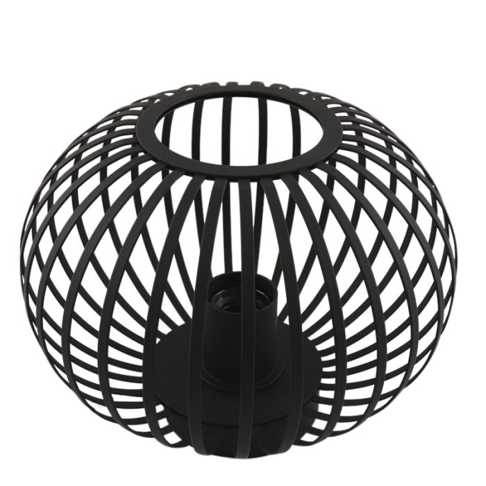 Lampe de table noire industrielle, Lieve, avec interrupteur