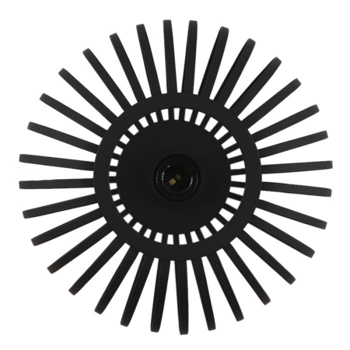 Lampe de table noire industrielle, Lieve, avec interrupteur
