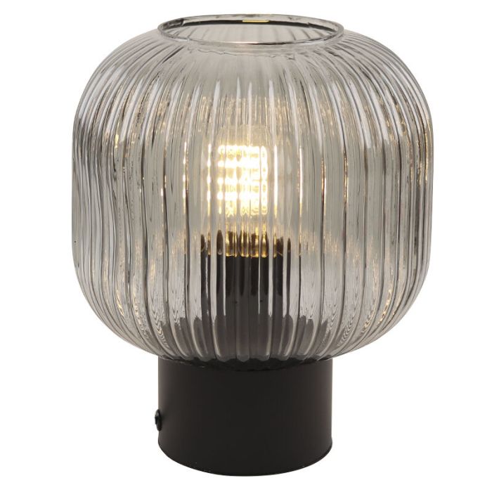 Lampe de table grise rétro, Charlois, avec interrupteur