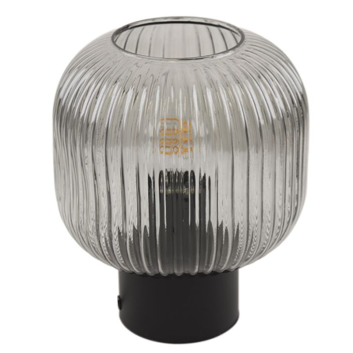 Lampe de table grise rétro, Charlois, avec interrupteur