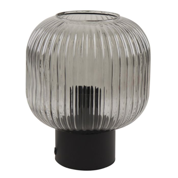 Lampe de table grise rétro, Charlois, avec interrupteur