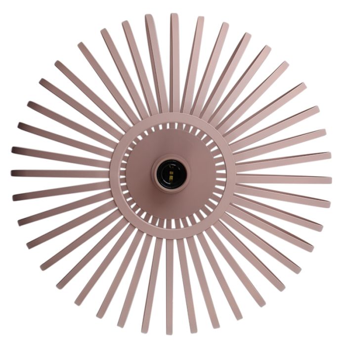 Plafonnier rose industriel, Lieve
