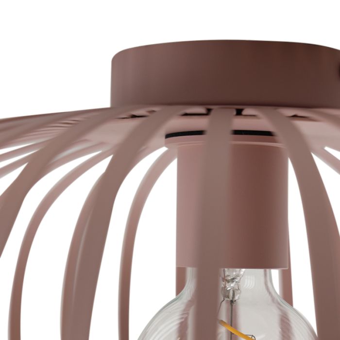 Plafonnier rose industriel, Lieve