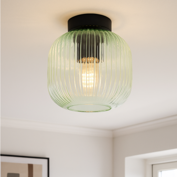 Plafonnier vert design, Charlois